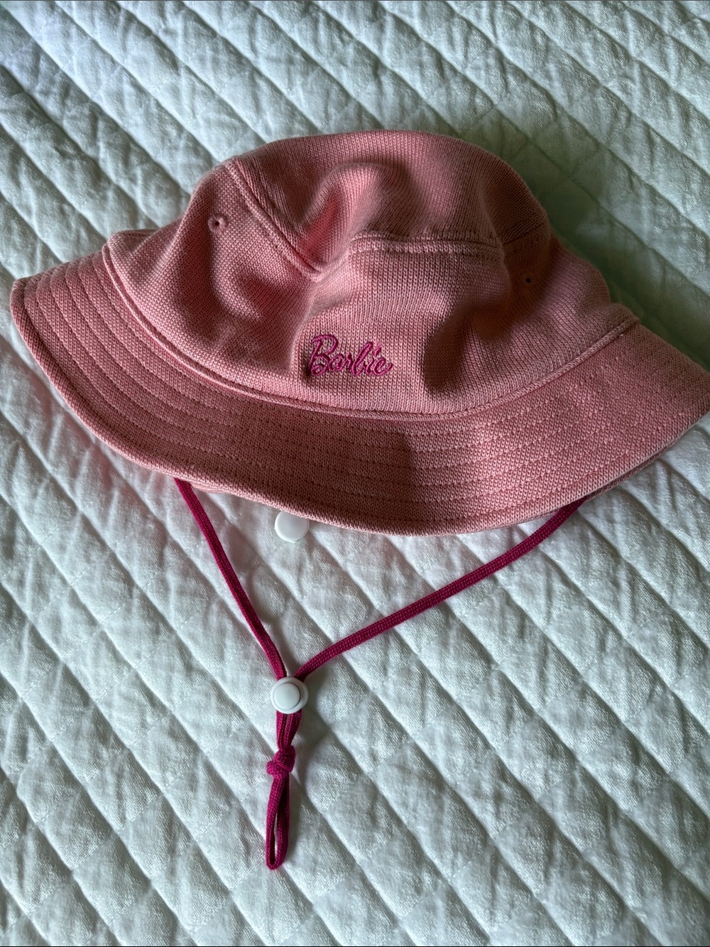 Love Your Melon Pink Bucket Hat with Dark Pink Chin Cord NWOT